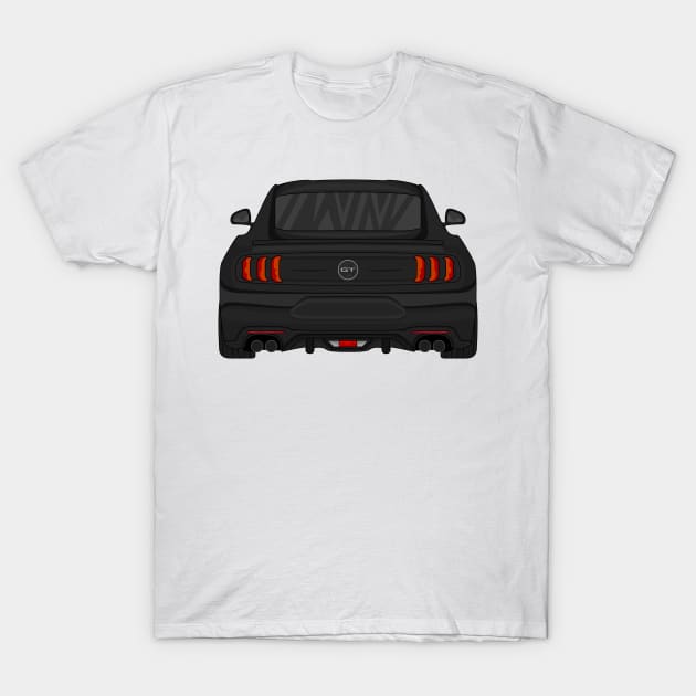 MUSTANG GT BLACK T-Shirt by VENZ0LIC